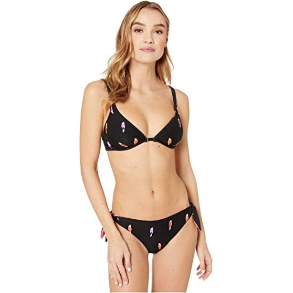 kate spade new york Flock Party Printed Bikini Top NWT
